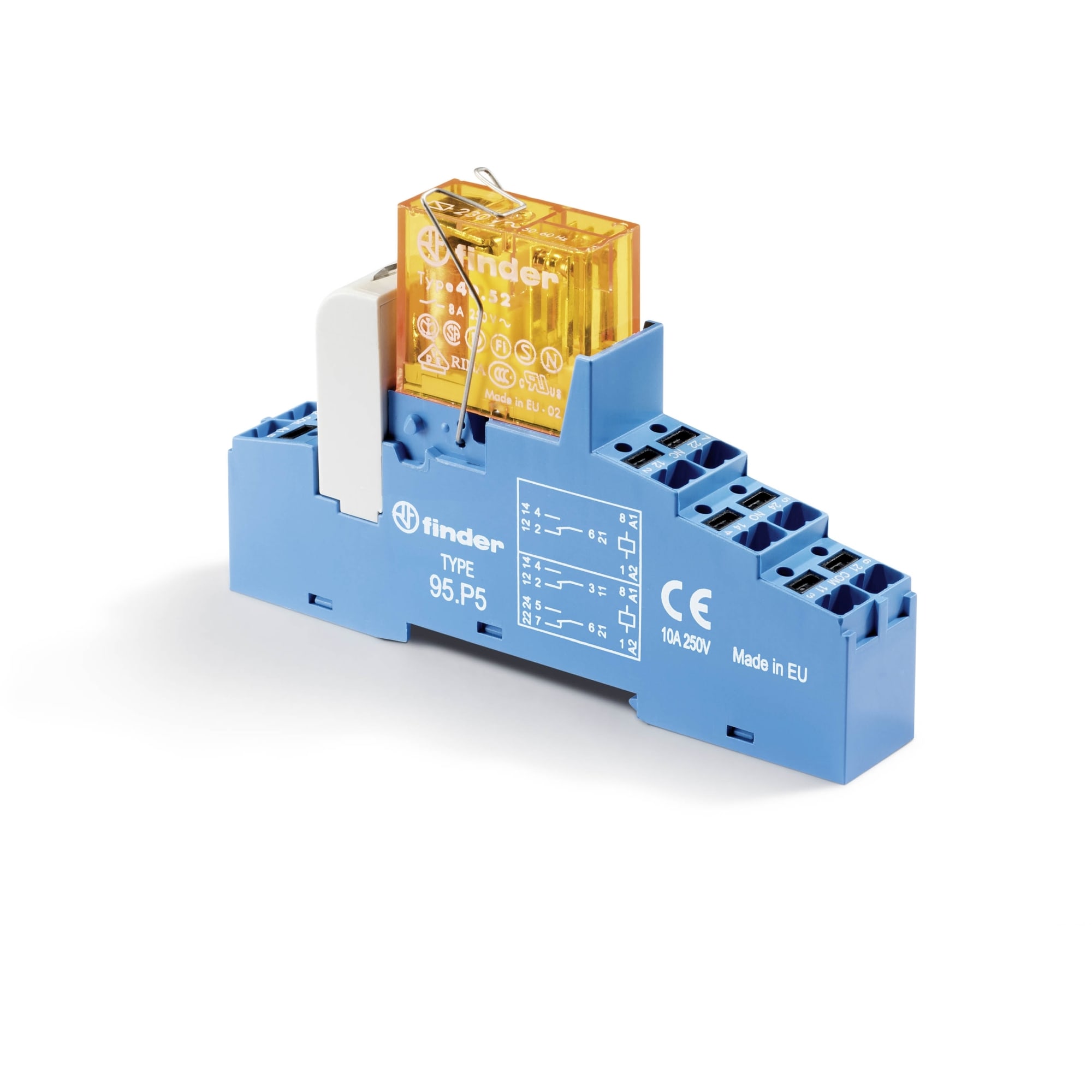 FINDER SPA - FIN48P570240050SMA INTERFACCIA MOD.A RELE 2 CONTATTI PUSH-