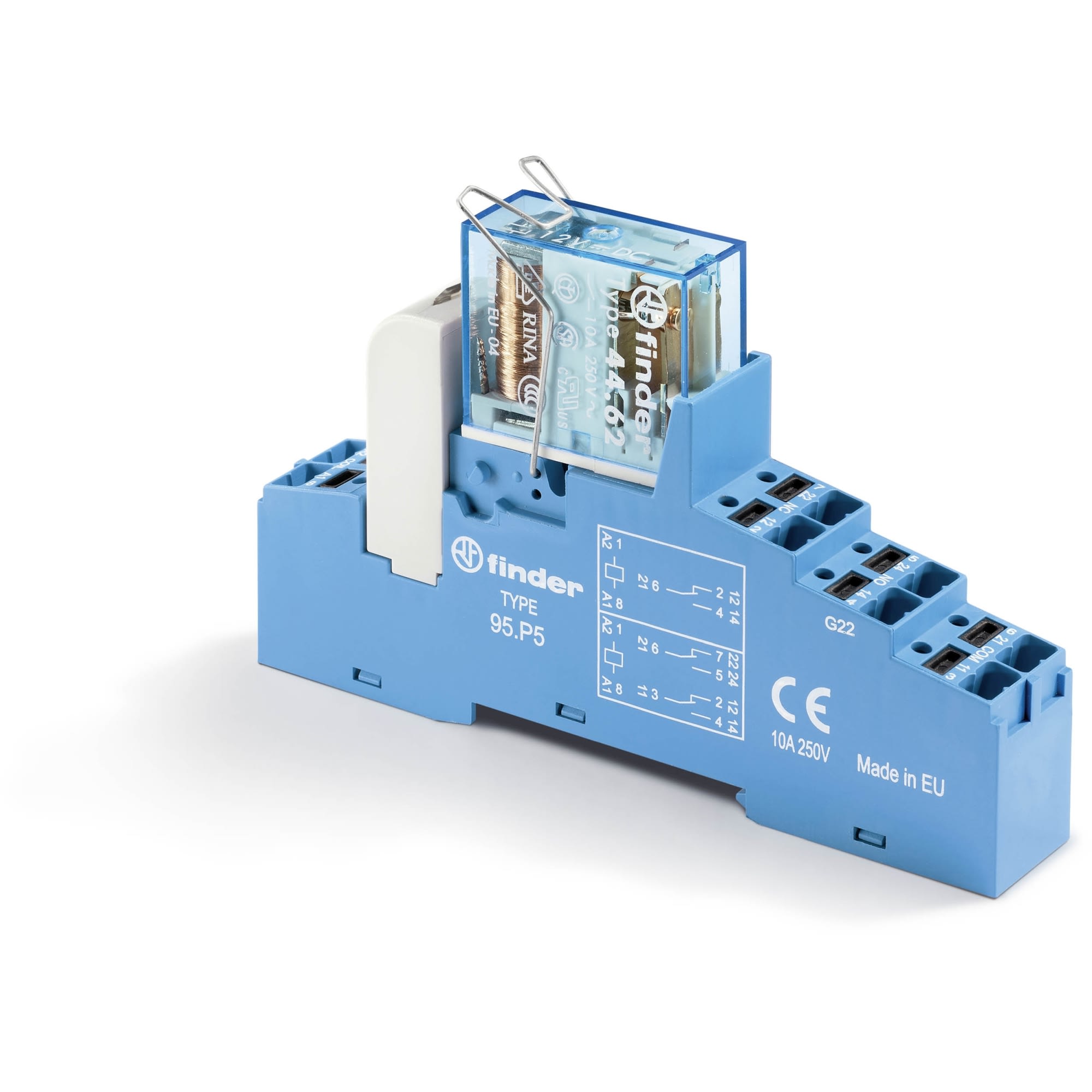 FINDER SPA - FIN48P870240050SMA INTERFACCIA MOD.A RELE 2 CONTATTI PUSH-