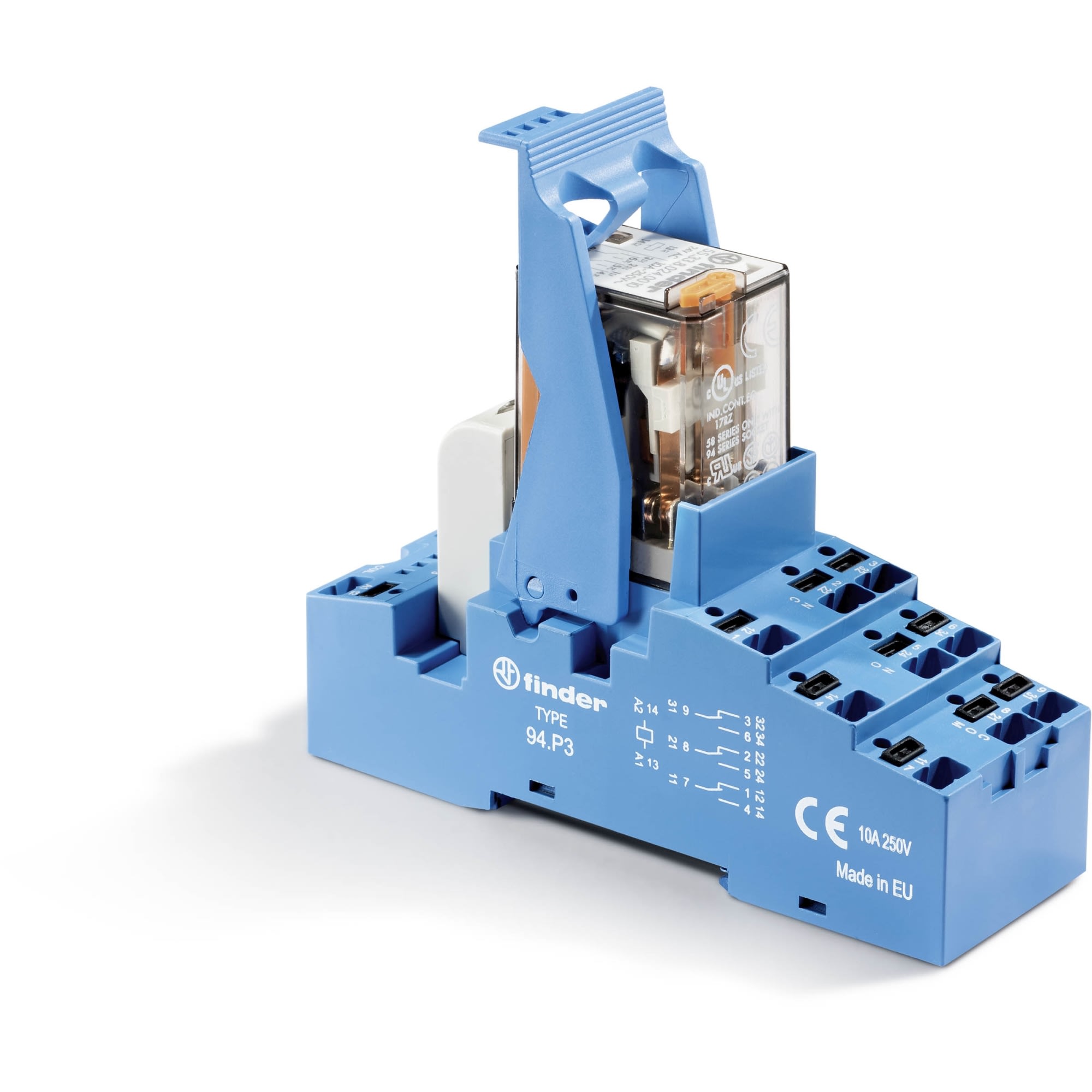 FINDER SPA - FIN58P381100060SPA INTERFACCIA MOD A RELE 3 CONTATTO PUSH-