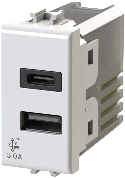 4 BOX SRL - 4BX4B.AM.USB.30 USB 3.0 BTICINO MATIX BIANCA