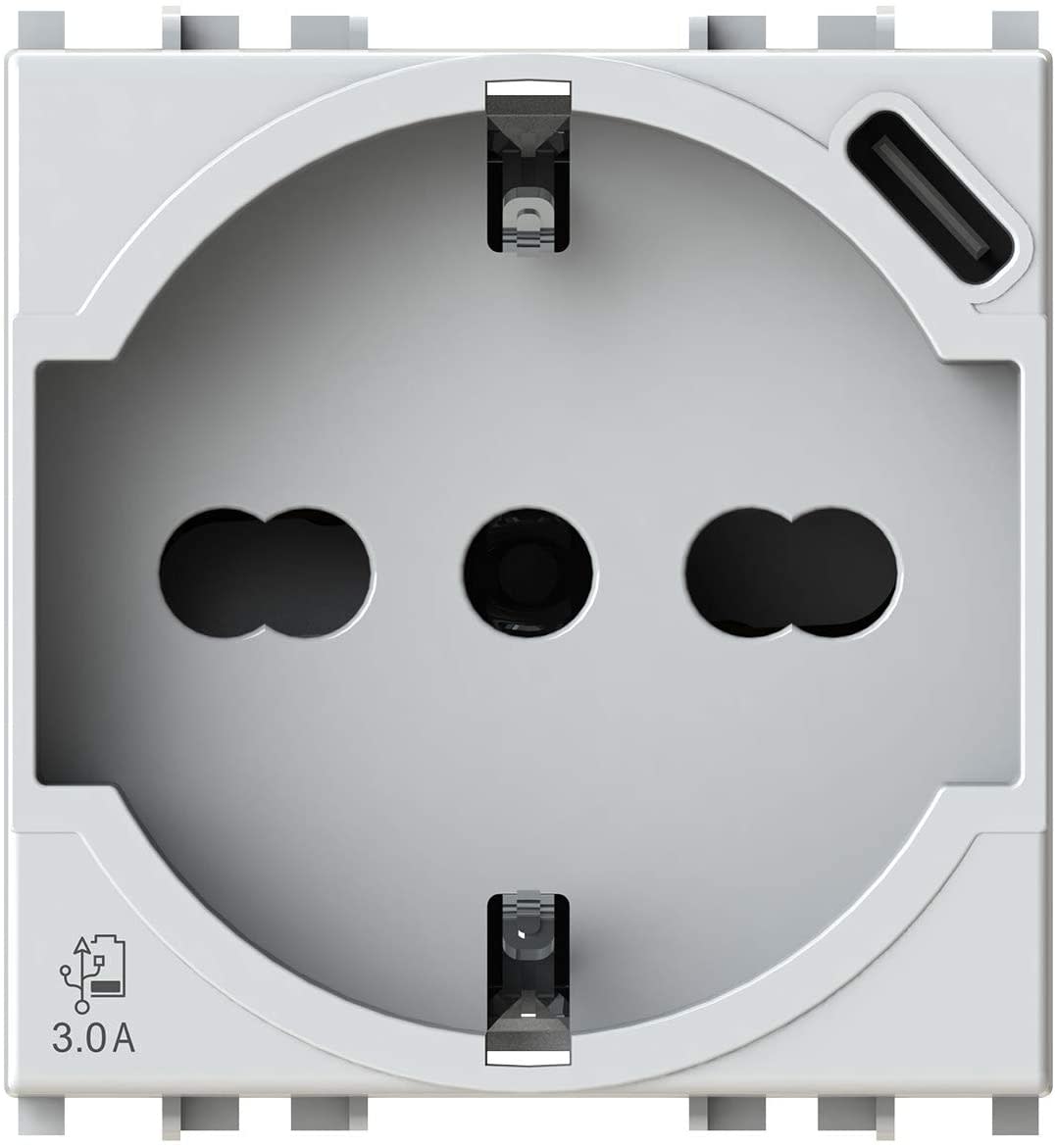 4 BOX SRL - 4BX4B.V14.P40.USB P40 USB 3.0 VIMAR PLANA BIANCA