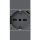 4 BOX SRL - 4BX4B.KG.P40.USB P40 USB 3.0 Bticino Livingnow Nera