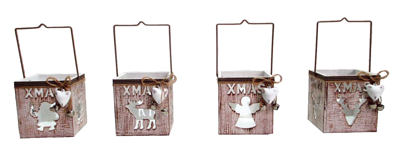 GIOCOPLAST NATALE SP - GCP62011617 PORTA TEALIGHT LEGNO ASS. CM 8