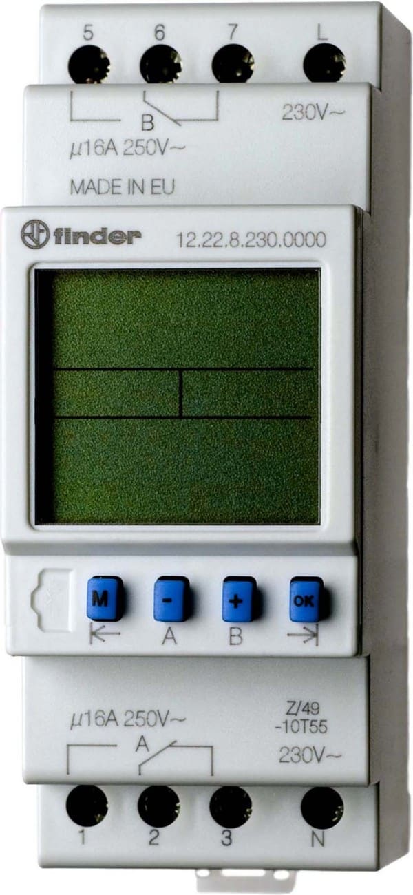 FINDER SPA - FIN122200240000 OROLOGIO DIGIT. SETTIMANALE 36MM 2CO 1MI