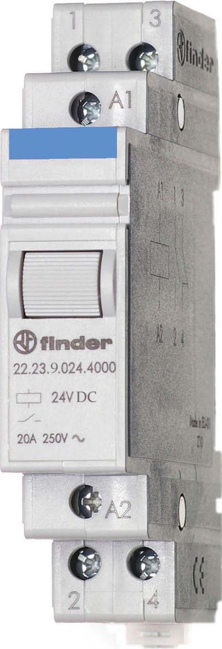 FINDER SPA - FIN222390604000 RELE MONOSTABILE 17.5MM 1NO+1NC 20A