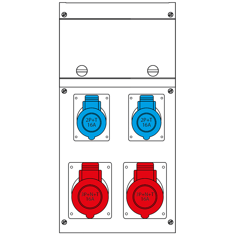 SCAME PARRE SPA - SCA630.4106-006 QUADRO BLOCK4 CON CAVALLETTO IP44