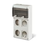 SCAME PARRE SPA - SCA632.4700-000 QUADRO VUOTO BLOCK4 C/FORI + CHIAVE YALE