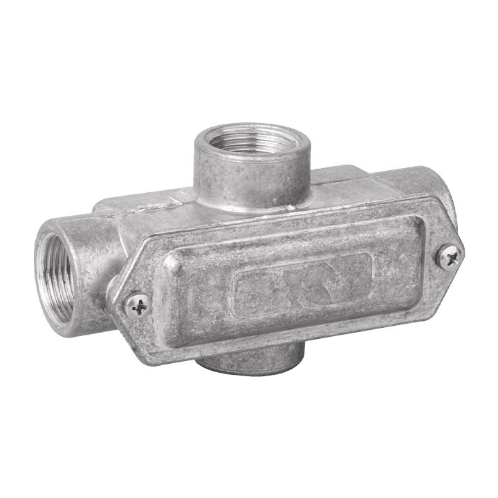 COSMEC - CSM6430-16A Scatola di infilaggio in lega di alluminio, 4 vie, filettatura M16x1,5 mm, IP66