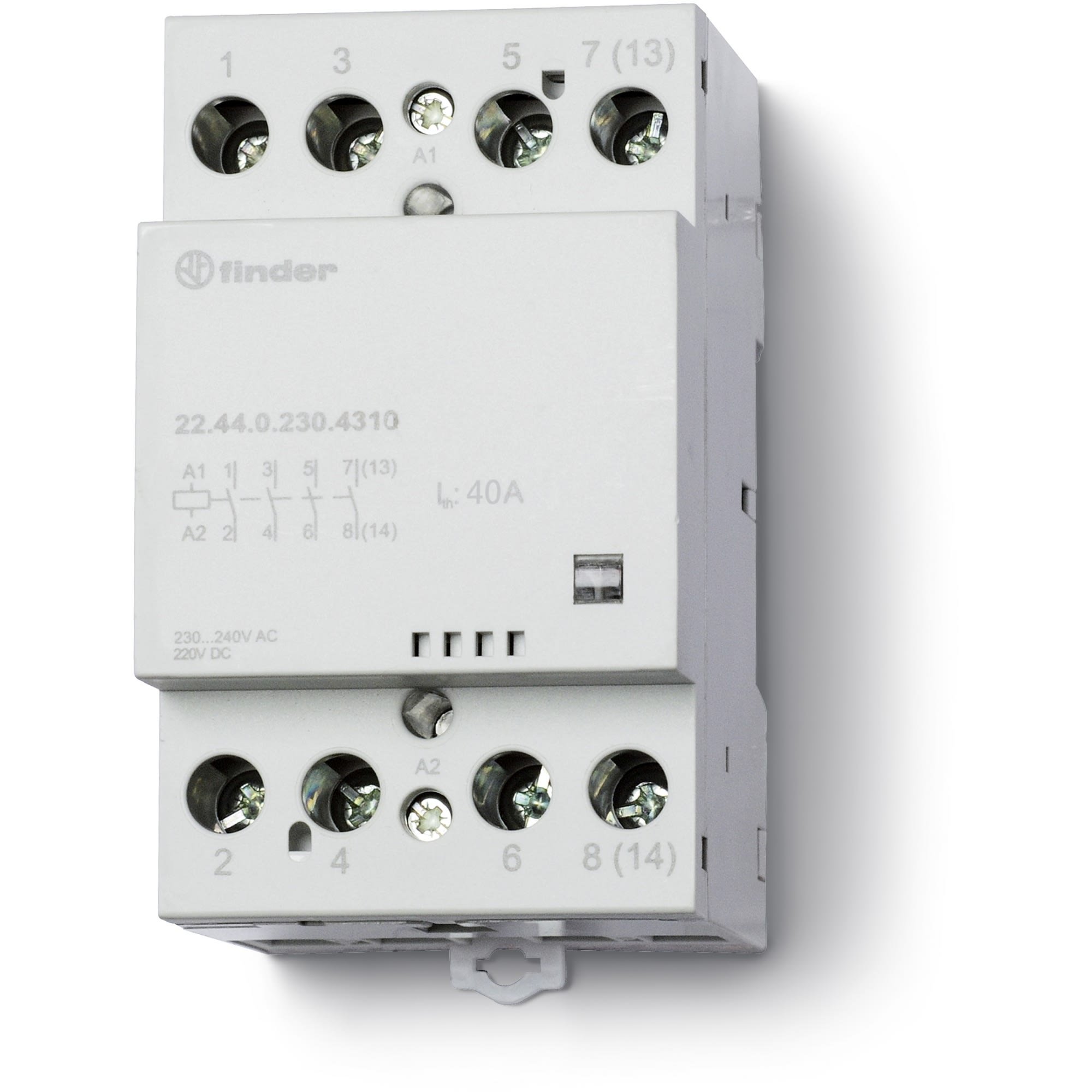 FINDER SPA - FIN224401204717 CONTATTORE 40A 4 CONTATTI 52MM