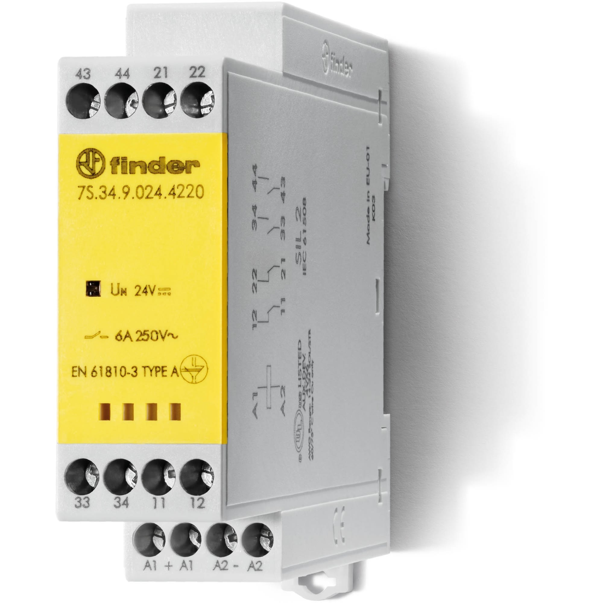 FINDER SPA - FIN7S3490124220 RELÈ MODULARE CON CONTATTI GUIDATI