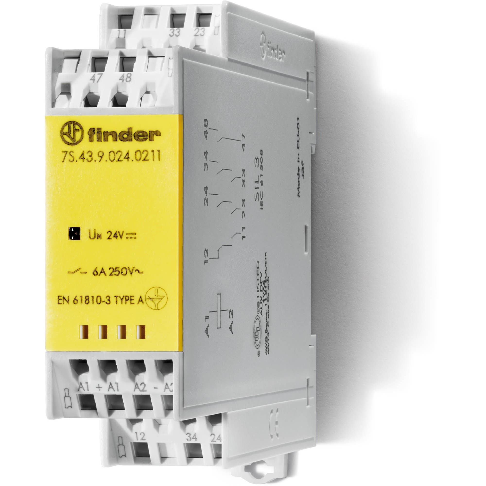 FINDER SPA - FIN7S4390480211 RELÈ MODULARE CON CONTATTI GUIDATI