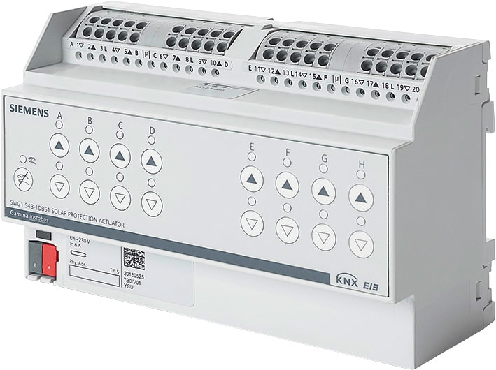 SIEMENS - BUILDING T - BCT5WG1543-1DB51 ATTUATORE TAPPARELLE N 543D51 8X230V 6A