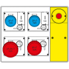 SCAME PARRE SPA - SCA656.5924-611 MBOX2 MORSETT.+EMERGENZA PR. C/FUSIBILI