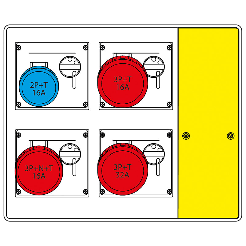 SCAME PARRE SPA - SCA656.7024-009 MBOX2 CON MORSETTIERA PRESE S/FUSIBILI