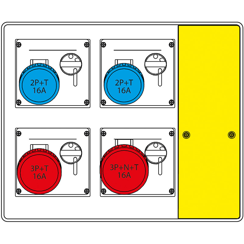 SCAME PARRE SPA - SCA656.7124-056 MBOX2 CON SPINA VOLANTE PRESE S/FUSIBILI