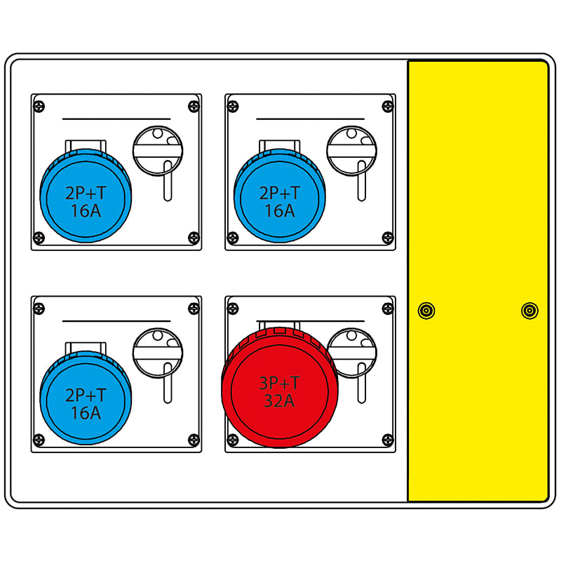 SCAME PARRE SPA - SCA656.7124-092 MBOX2 CON SPINA VOLANTE PRESE S/FUSIBILI