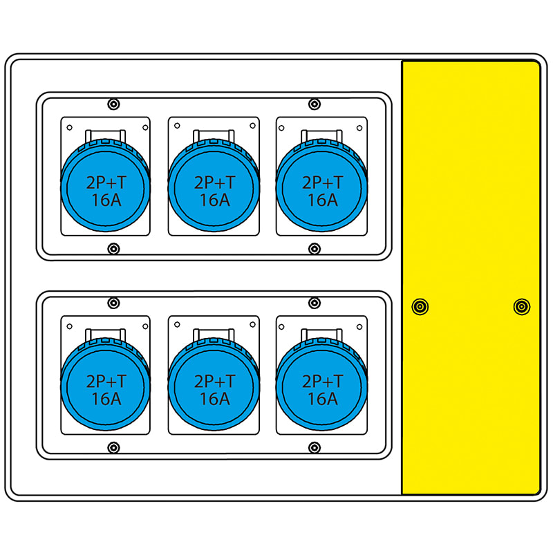 SCAME PARRE SPA - SCA656.7126-639 MBOX2 CON SPINA VOLANTE PRESE S/FUSIBILI
