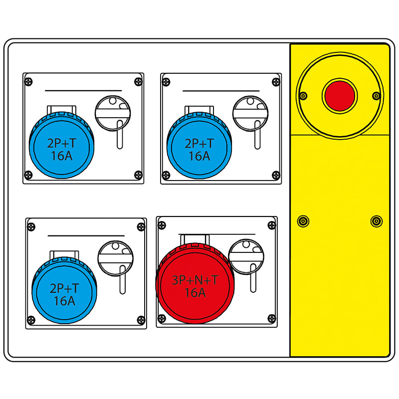 SCAME PARRE SPA - SCA656.7824-457 MBOX2 CON SPINA+EMERGENZA PR.S/FUSIBILI