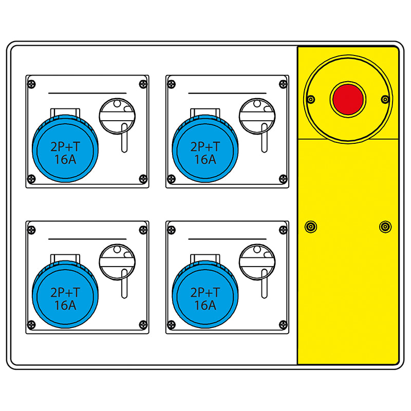 SCAME PARRE SPA - SCA656.7824-005 MBOX2 CON SPINA+EMERGENZA PR.S/FUSIBILI