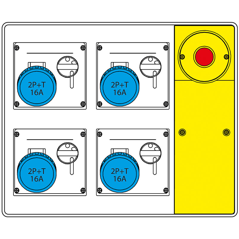 SCAME PARRE SPA - SCA656.7824-054 MBOX2 CON SPINA+EMERGENZA PR.S/FUSIBILI