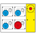 SCAME PARRE SPA - SCA656.7824-092 MBOX2 CON SPINA+EMERGENZA PR.S/FUSIBILI