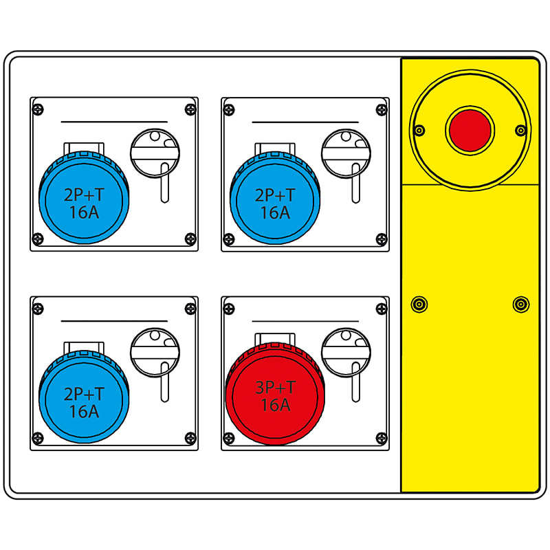 SCAME PARRE SPA - SCA656.7824-109 MBOX2 CON SPINA+EMERGENZA PR.S/FUSIBILI