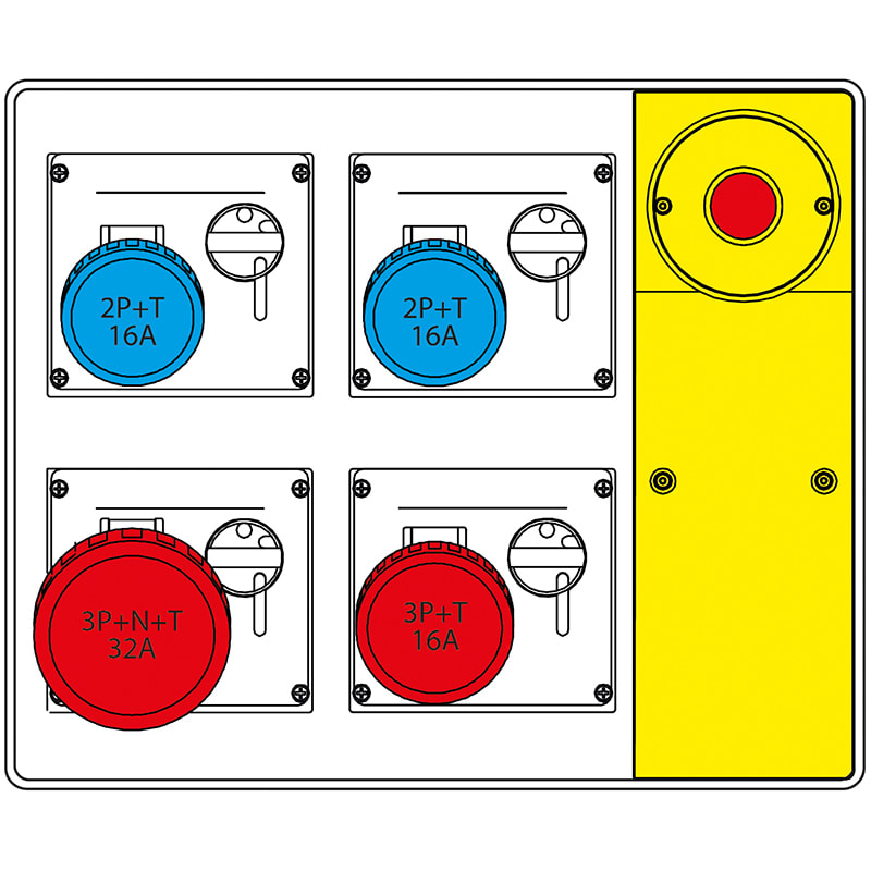 SCAME PARRE SPA - SCA656.7824-253 MBOX2 CON SPINA+EMERGENZA PR.S/FUSIBILI