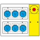 SCAME PARRE SPA - SCA656.7826-636 MBOX2 CON SPINA+EMERGENZA PR.S/FUSIBILI
