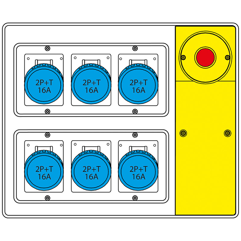 SCAME PARRE SPA - SCA656.7826-636 MBOX2 CON SPINA+EMERGENZA PR.S/FUSIBILI