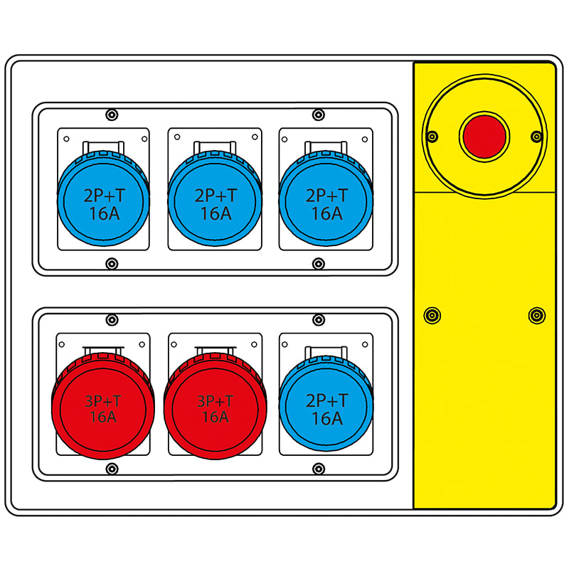 SCAME PARRE SPA - SCA656.7826-637 MBOX2 CON SPINA+EMERGENZA PR.S/FUSIBILI