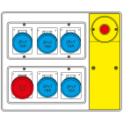 SCAME PARRE SPA - SCA656.7826-642 MBOX2 CON SPINA+EMERGENZA PR.S/FUSIBILI