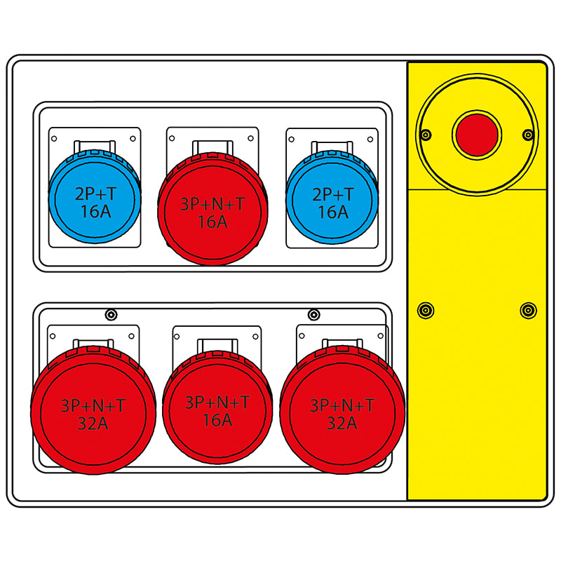 SCAME PARRE SPA - SCA656.7926-721 MBOX2 MORSET. + EMERGENZA PR. S/FUSIBILI