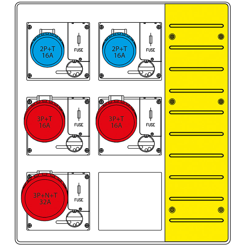 SCAME PARRE SPA - SCA657.6035-087 MBOX3 CON MORSETTIERA PRESE C/FUSIBILI