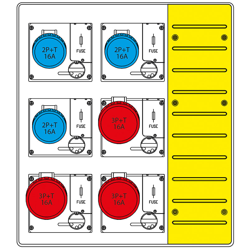 SCAME PARRE SPA - SCA657.6036-091 MBOX3 CON MORSETTIERA PRESE C/FUSIBILI
