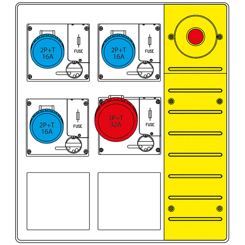 SCAME PARRE SPA - SCA657.6834-010 MBOX3 CON SPINA+EMERGENZA PR.C/FUSIBILI