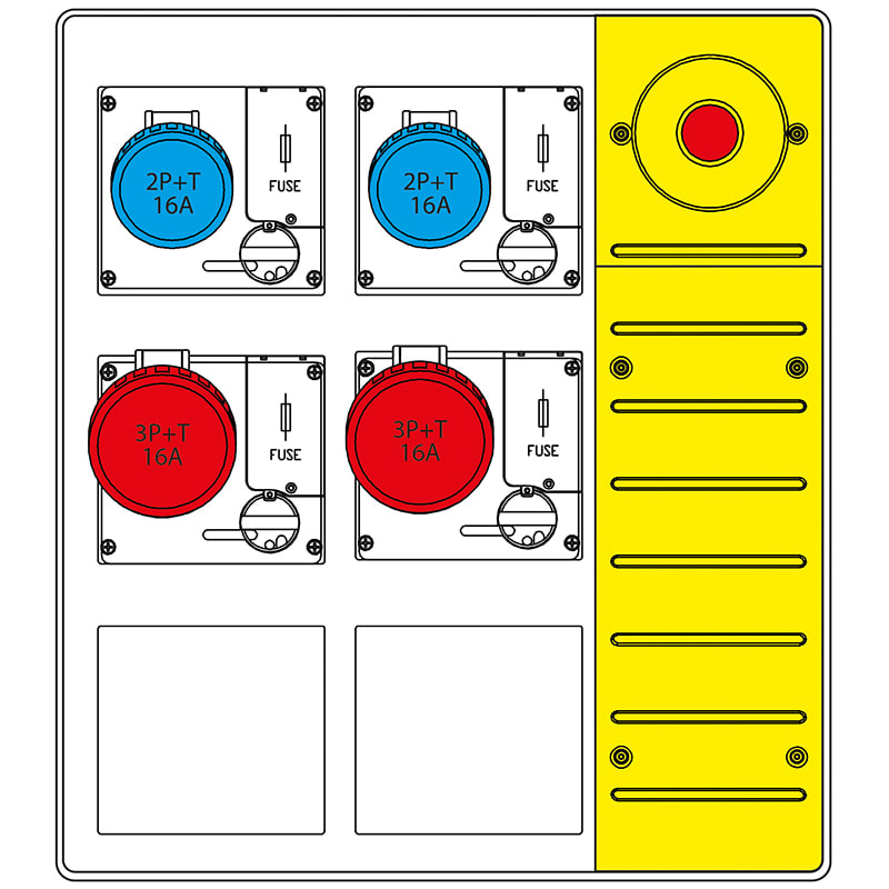 SCAME PARRE SPA - SCA657.6934-008 MBOX3 MORSETT.+EMERGENZA PR. C/FUSIBILI