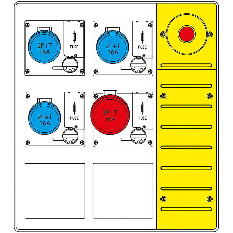 SCAME PARRE SPA - SCA657.6834-109 MBOX3 CON SPINA+EMERGENZA PR.C/FUSIBILI