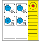 SCAME PARRE SPA - SCA657.6934-113 MBOX3 MORSETT.+EMERGENZA PR. C/FUSIBILI