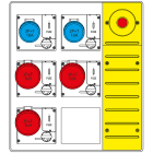 SCAME PARRE SPA - SCA657.6835-011 MBOX3 CON SPINA+EMERGENZA PR.C/FUSIBILI