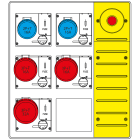 SCAME PARRE SPA - SCA657.6835-012 MBOX3 CON SPINA+EMERGENZA PR.C/FUSIBILI