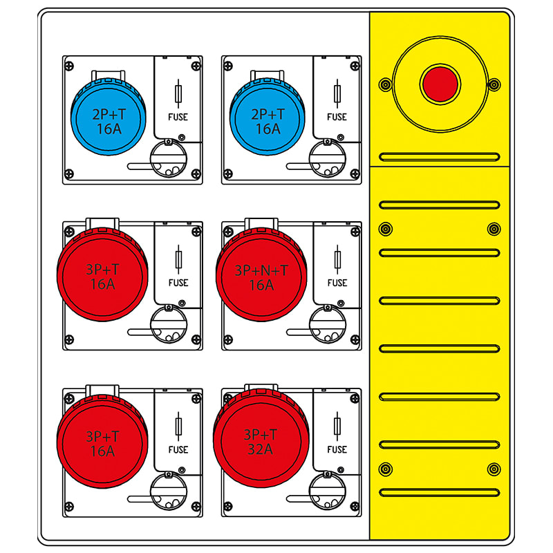 SCAME PARRE SPA - SCA657.6936-023 MBOX3 MORSETT.+EMERGENZA PR. C/FUSIBILI