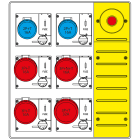 SCAME PARRE SPA - SCA657.6836-024 MBOX3 CON SPINA+EMERGENZA PR.C/FUSIBILI