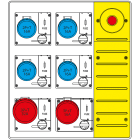 SCAME PARRE SPA - SCA657.6936-025 MBOX3 MORSETT.+EMERGENZA PR. C/FUSIBILI