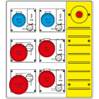 SCAME PARRE SPA - SCA657.6836-045 MBOX3 CON SPINA+EMERGENZA PR.C/FUSIBILI