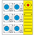 SCAME PARRE SPA - SCA657.6936-057 MBOX3 MORSETT.+EMERGENZA PR. C/FUSIBILI