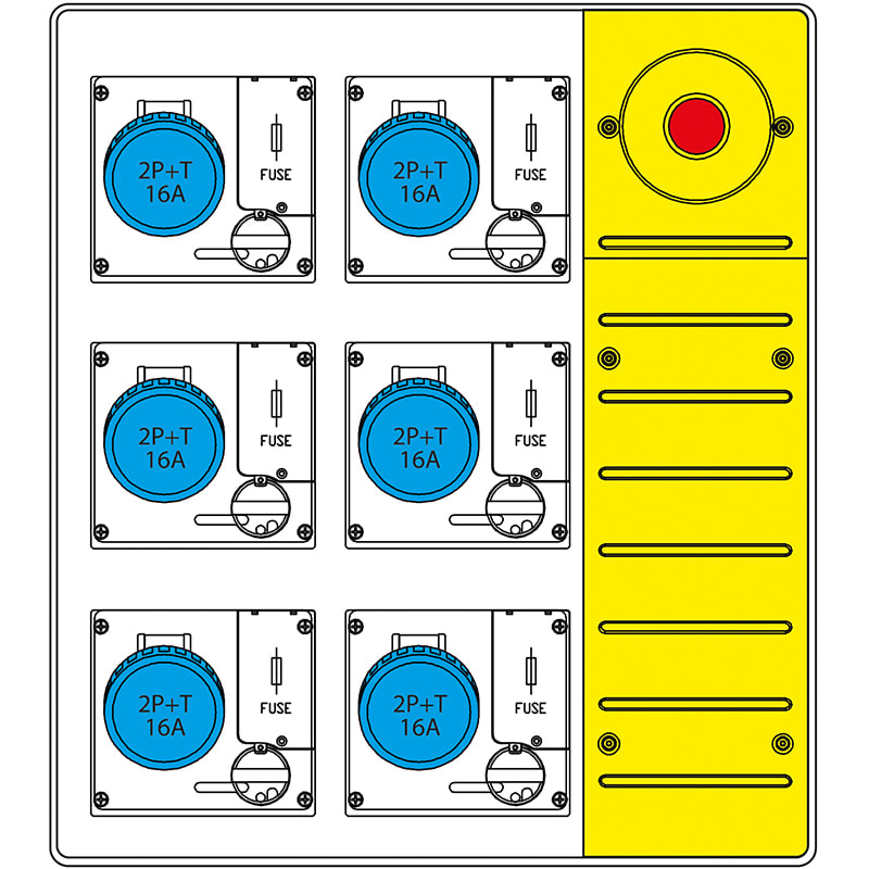SCAME PARRE SPA - SCA657.6836-057 MBOX3 CON SPINA+EMERGENZA PR.C/FUSIBILI