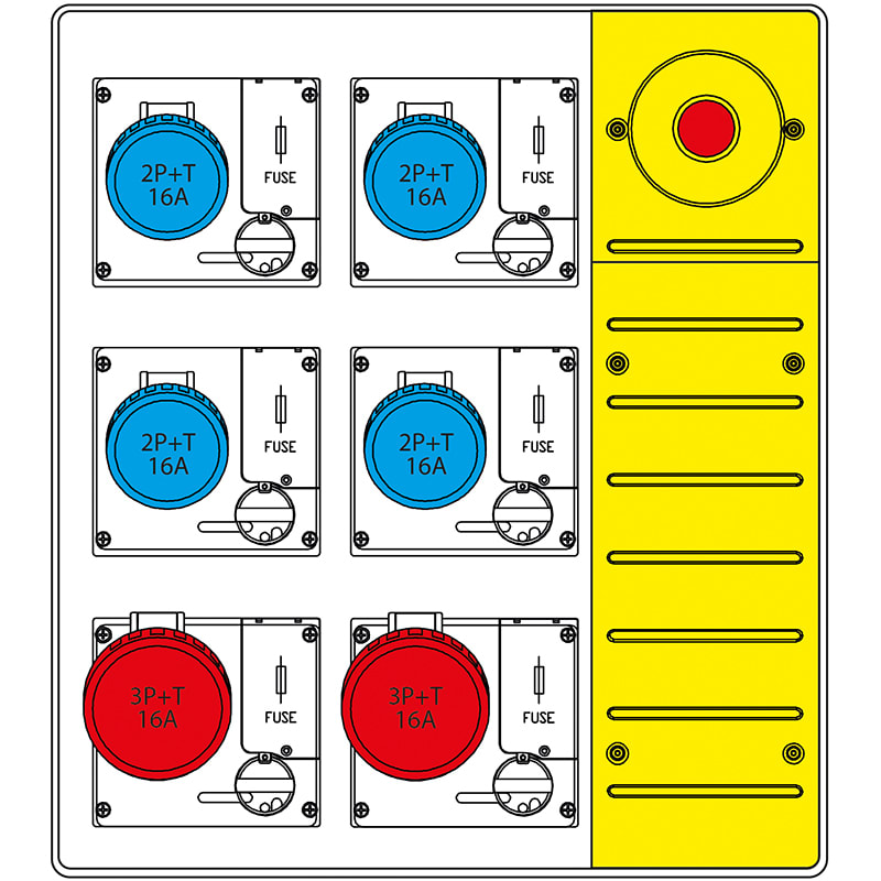 SCAME PARRE SPA - SCA657.6836-067 MBOX3 CON SPINA+EMERGENZA PR.C/FUSIBILI