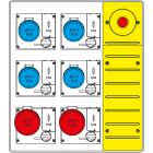 SCAME PARRE SPA - SCA657.6836-067 MBOX3 CON SPINA+EMERGENZA PR.C/FUSIBILI