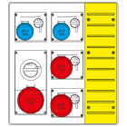 SCAME PARRE SPA - SCA657.7135-017 MBOX3 S/PORTA PR.OMNIA S/FUS+63A + SPINA