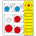 SCAME PARRE SPA - SCA657.7835-017 MBOX3 S/PORTA OMNIA S/FUS+63A SPINA+EM.